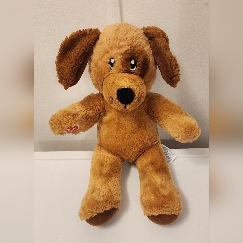 BUILD-A-BEAR Lil' Pup Brown Puppy Dog 16" Plush Eye Patch Brown